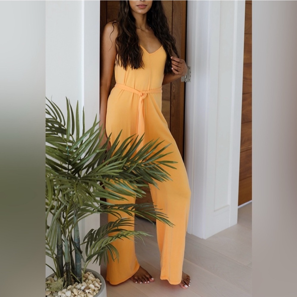 NWT Kada the jumpsuit tank tangerine